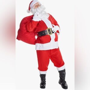 Festive Red and White Santa Costume Seasonal Delight